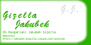 gizella jakubek business card
